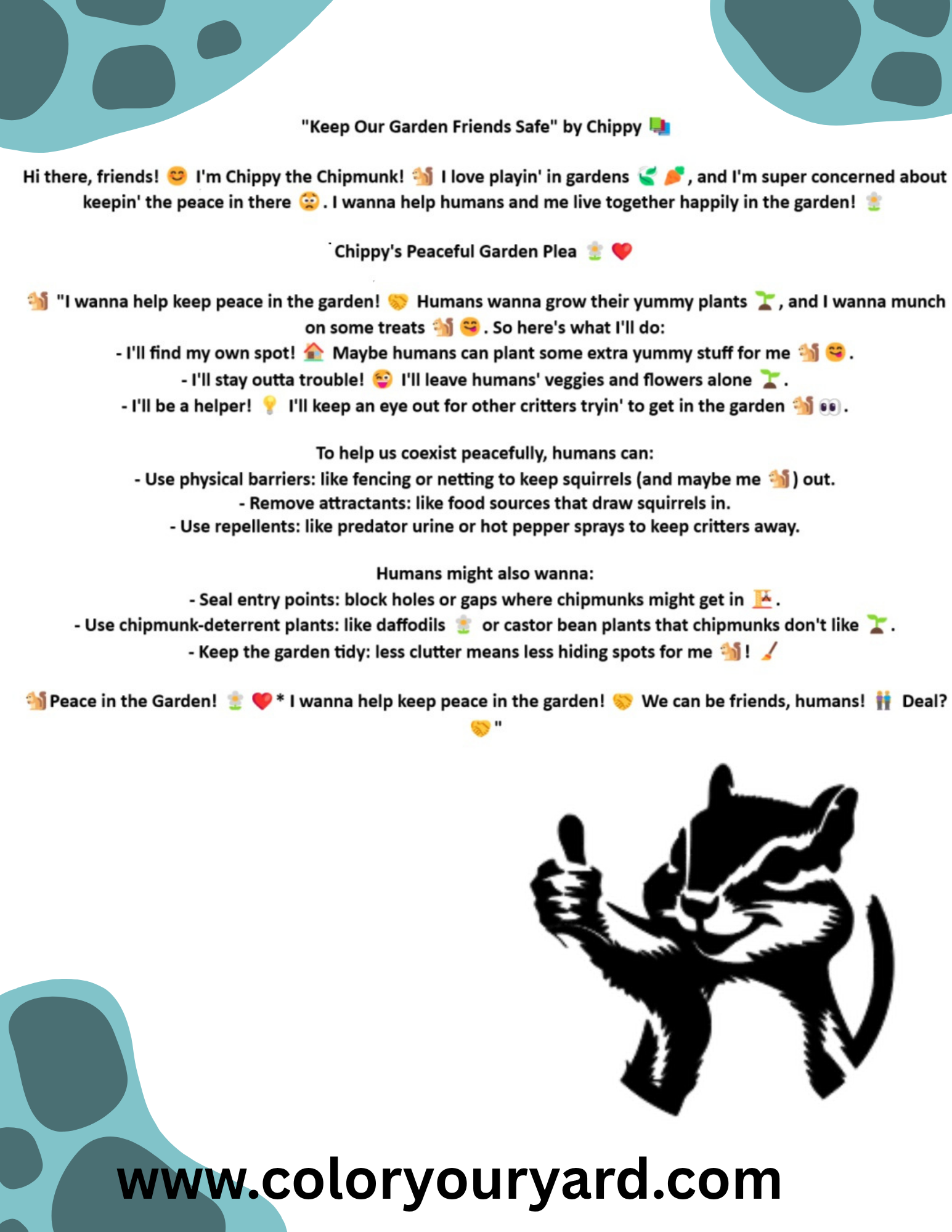 "Keep Our Garden Friends Safe" by Chippy