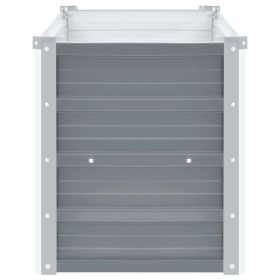 vidaXL Garden Raised Bed Galvanized Steel 39.4"x15.7"x17.7" Gray