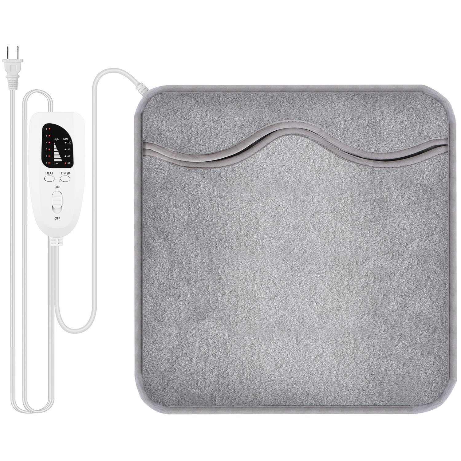 1Pc Electric Foot Warmer Heater Fast Heating Pad Cushion Mat Machine Washable With 6 Temperature Settings 4 Timer Modes