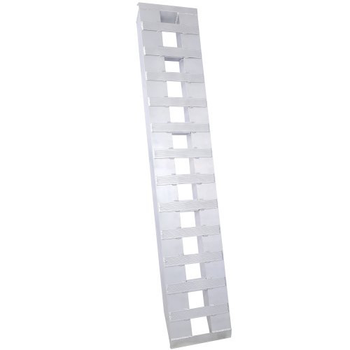 Heavy Duty Ramps With Top Hook Attaching End, Universal Loading Ramp For Motorcycle, Tractor, ATV UT 72 X 14 6600 LBS 1 Pair 2 Ramps Silver Aluminum