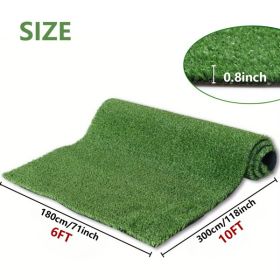 6FTx10FT Artificial Grass Carpet, Synthetic Grass Mat With 15mm Height And Drainage Holes, Not Shipped On Weekends, Prohibited From Sale On Amazon