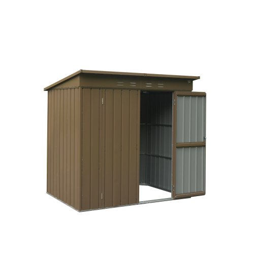 Outdoor Storage Shed 6x4 FT, Metal Tool Sheds Storage House With Lockable Double Door, Large Bike Shed Waterproof For Garden, Backyard, Lawn