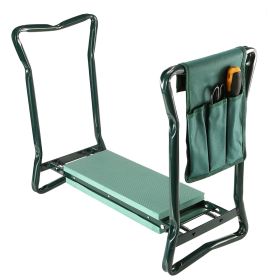 1Pc Foldable Garden Kneeler Seat With Kneeling Soft Cushion Pad Tools Pouch Portable Gardener Kneeling Bench Stool