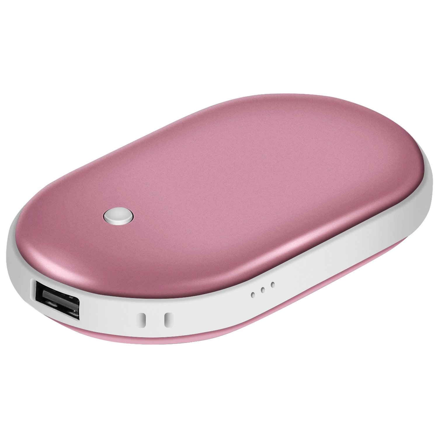 1Pc Portable Hand Warmer 5000mAh Power Bank Rechargeable Pocket Warmer Double-Sided Heating Handwarmer