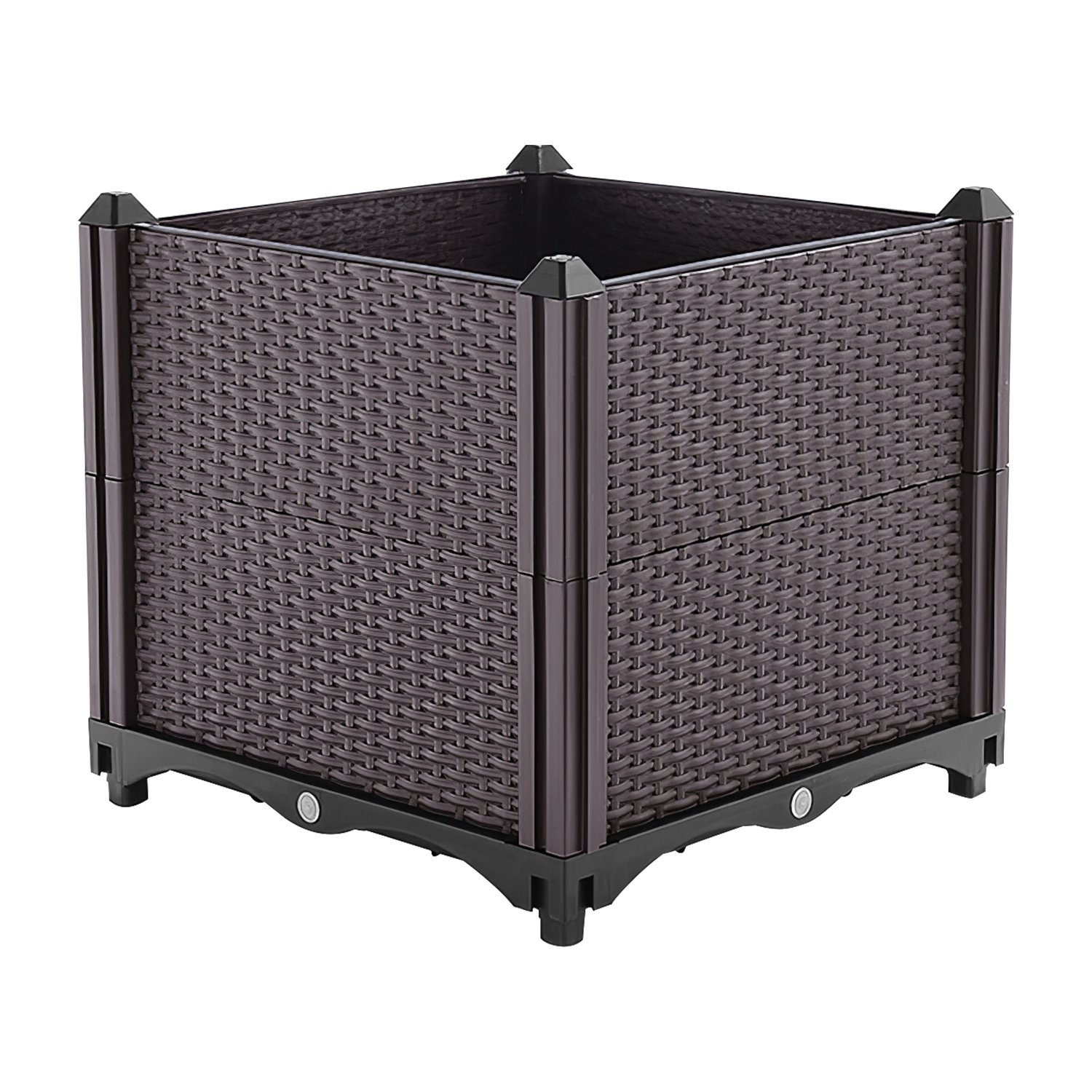 1 Set Raised Garden Bed Plant Growth Box With Self-watering System For Garden Patio Balcony Elevated Planter Box For Flowers Vegetables Herbs