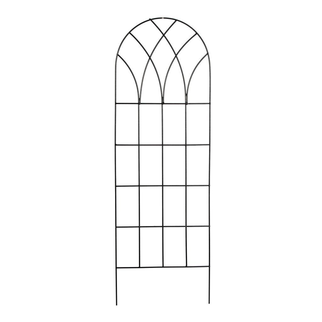 60-inch Gothic Arch Top Metal Wall Trellis for Home Garden