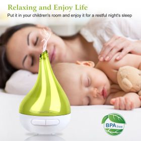 1Pc Drop Shaped Cool Mist Humidifier Ultrasonic Aroma Essential Oil Diffuser With LED Light For Office Home Room Vehicle Study Yoga Spa