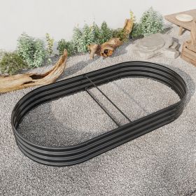 Oval Metal Elevated Garden Bed