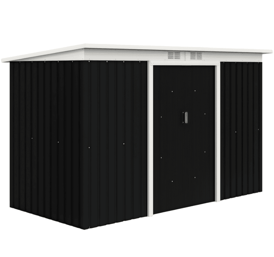 9 X 4.5 X 5.5 Outdoor Rust-Resistant Metal Garden, Vented Storage Shed With Spacious Layout & Durable Construction For Garden, Gray