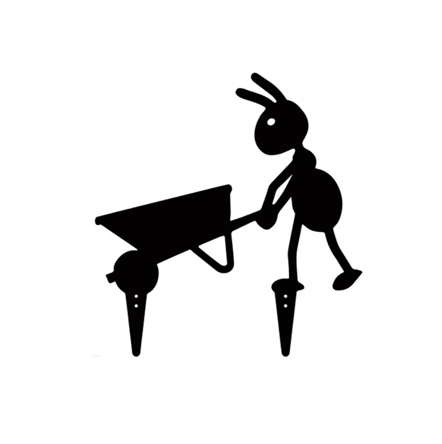 Decorative Iron Ant Garden Stake - Outdoor Metal Yard Art For Lawn, Patio