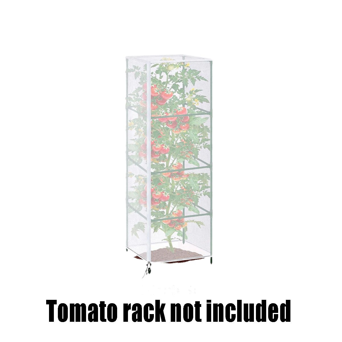 Tomato Cage Square Kit Garden Bird Netting Plant Cover With Zipper And Drawstring