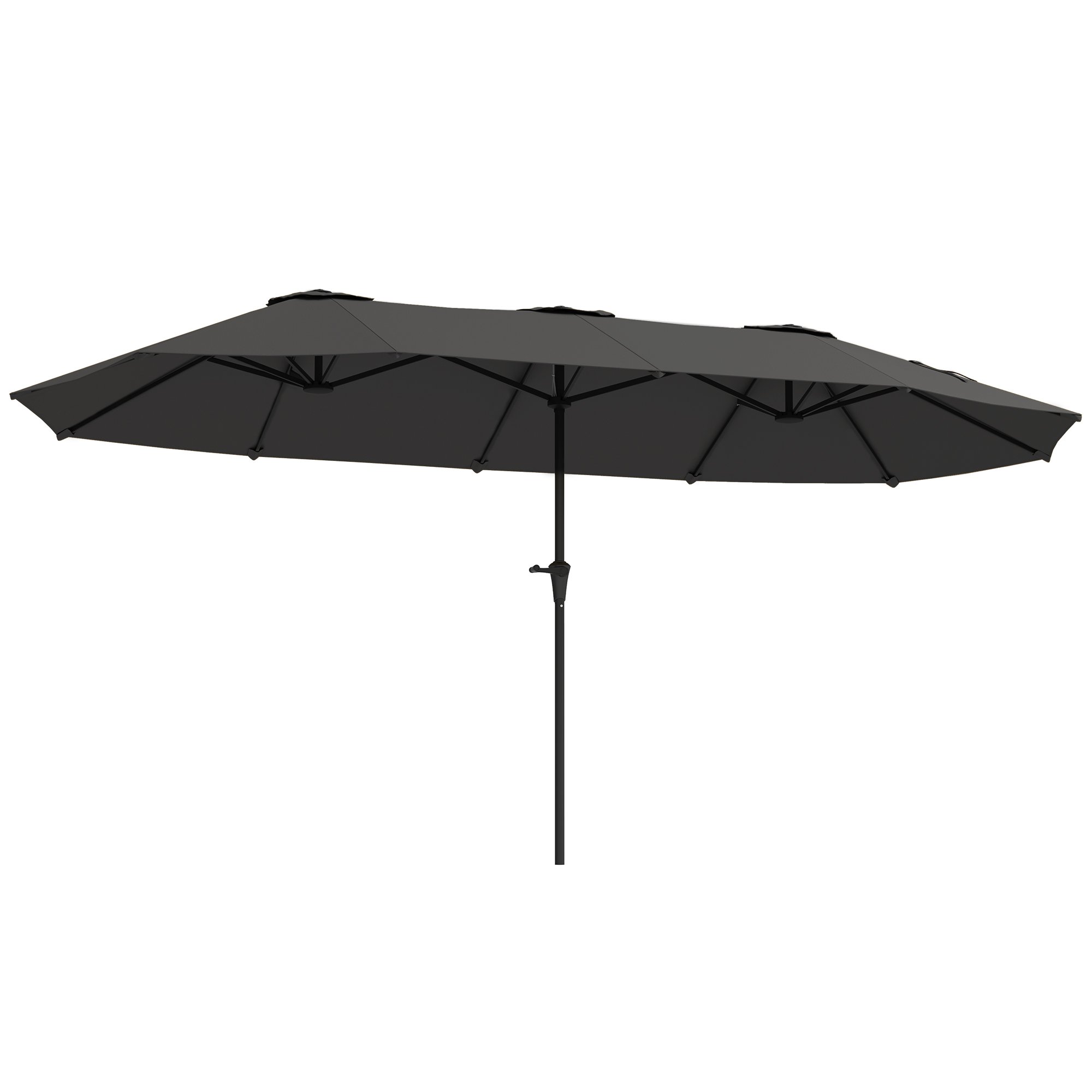 13 Ft. Extra Large Patio Umbrella With Easy Crank Handle, Vents For Outdoor, Patio, Dark Gray